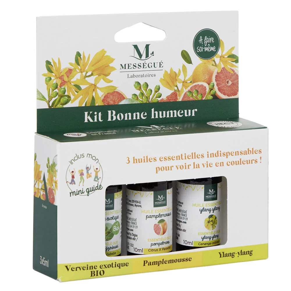 kit découverte Huile essentielle Mességué bonne humeur 5ml x3