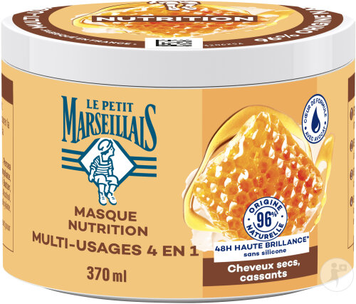 Le Petit Marseillais Masque 4en1 Nutrition Miel De Provence Et Karité Bio Pot 370ml