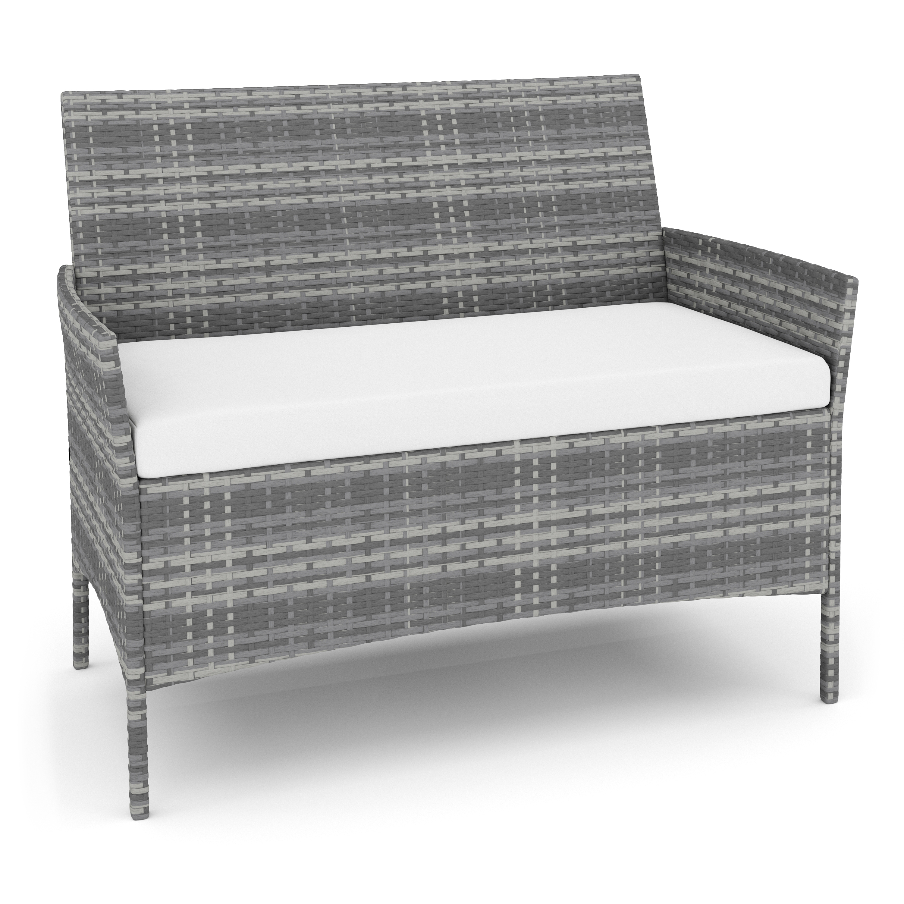 Gartenset Rattan MOLDE grau/beige