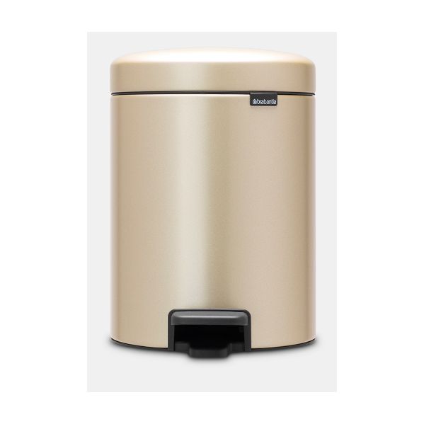 Brabantia Cesto de Lixo de Casa de Banho com Pedal Newicon 5 L Metallic Gold