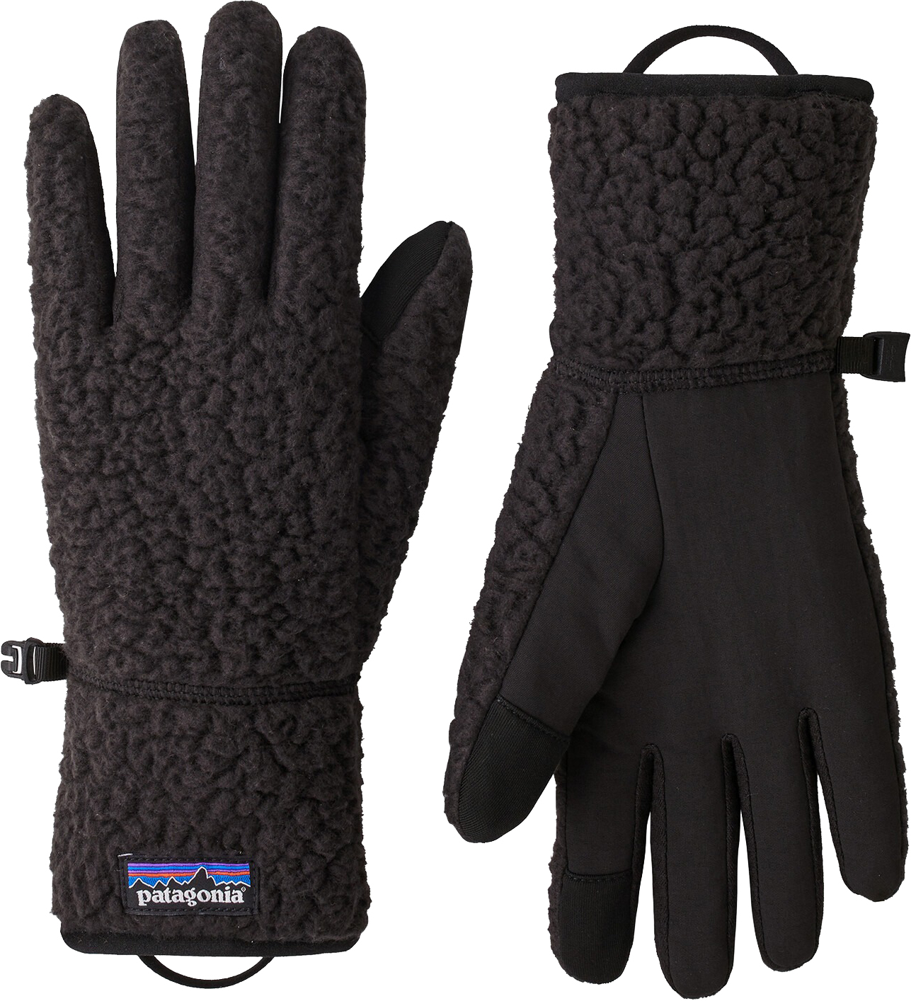 Retro Pile Gloves Black