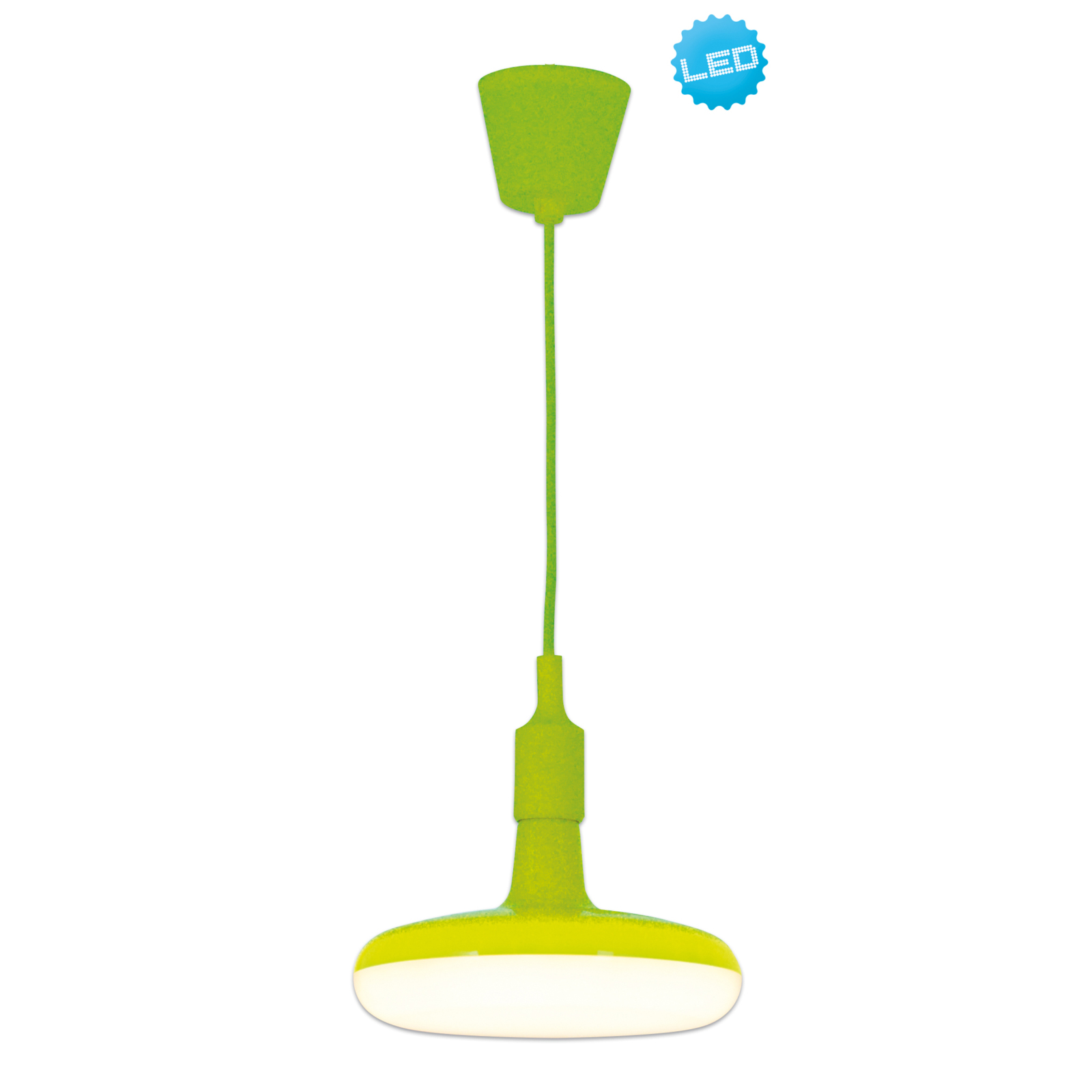 LED-Pendelleuchte UFO - grün - 22 cm