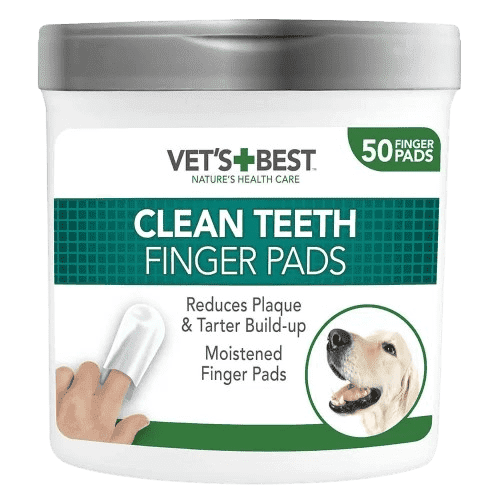 Lenços umedecidos para limpeza dental da Vet's Best