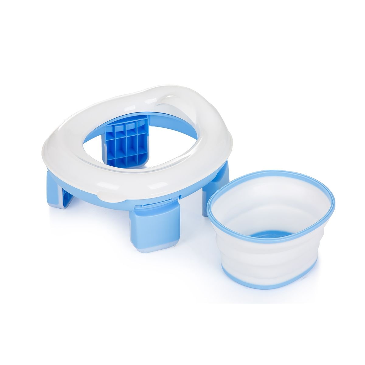 Chipolino Toilettentrainer 2 in 1 Viaggio faltbar Tragetasche ergonomische Form blau