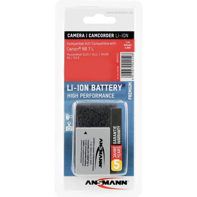 Ansmann NB-7L Kamera-batteri Erstatter original-batteri