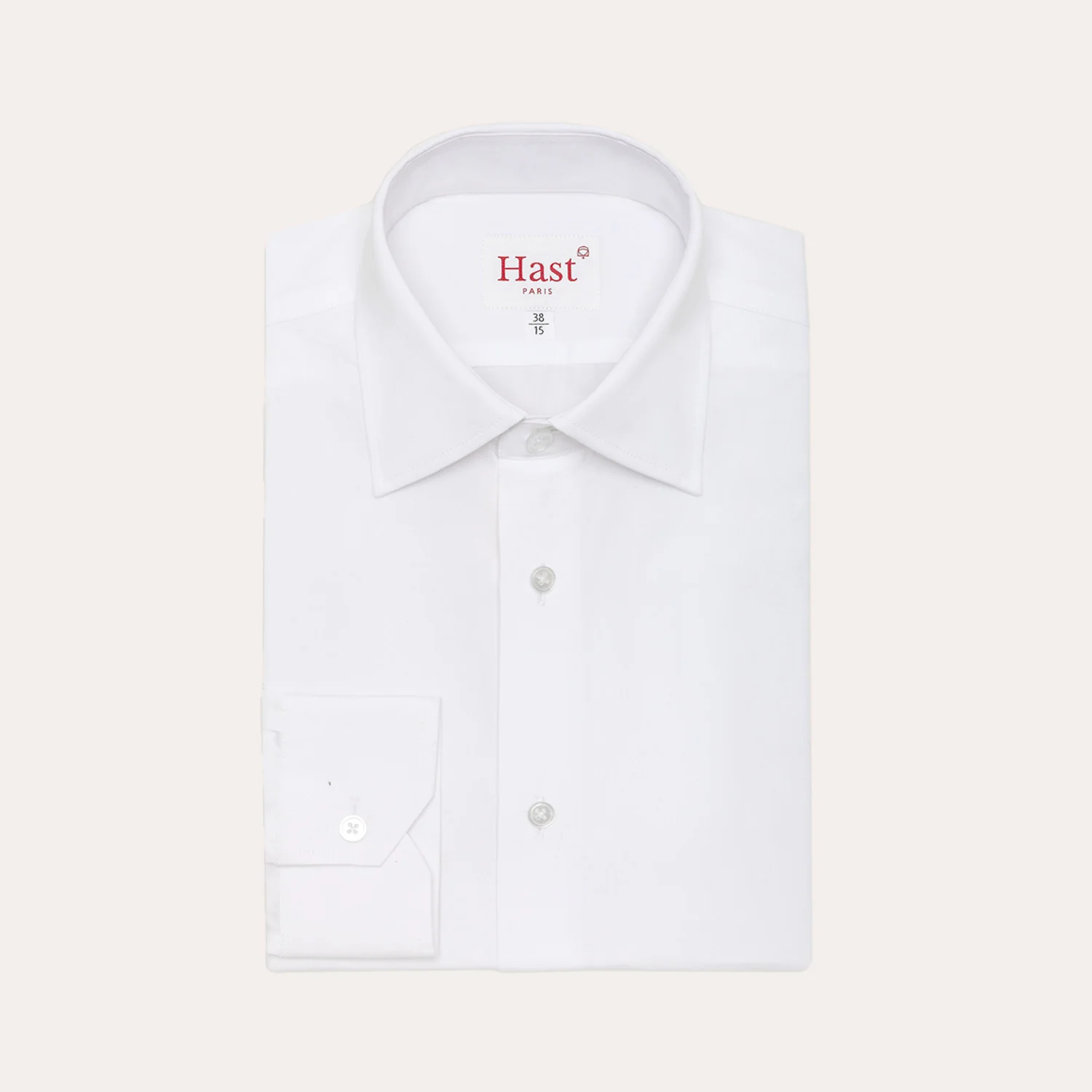 Fitted shirt in white double-twisted poplin
