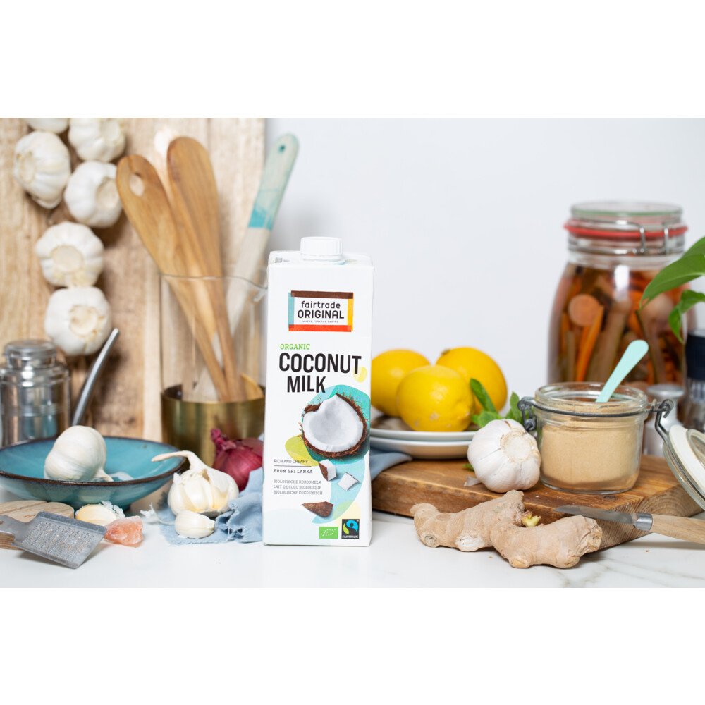 3x Fairtrade Original Kokosmelk Biologisch1 liter
