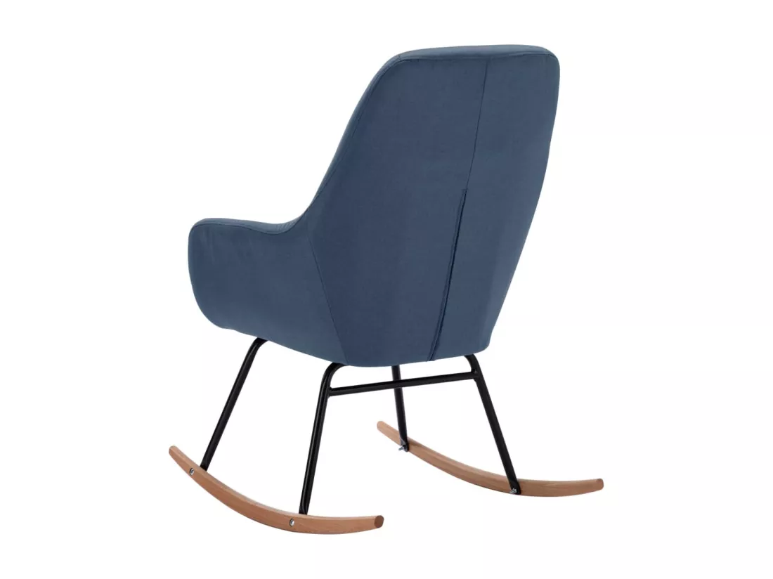 Chaise à bascule Bleu Tissu