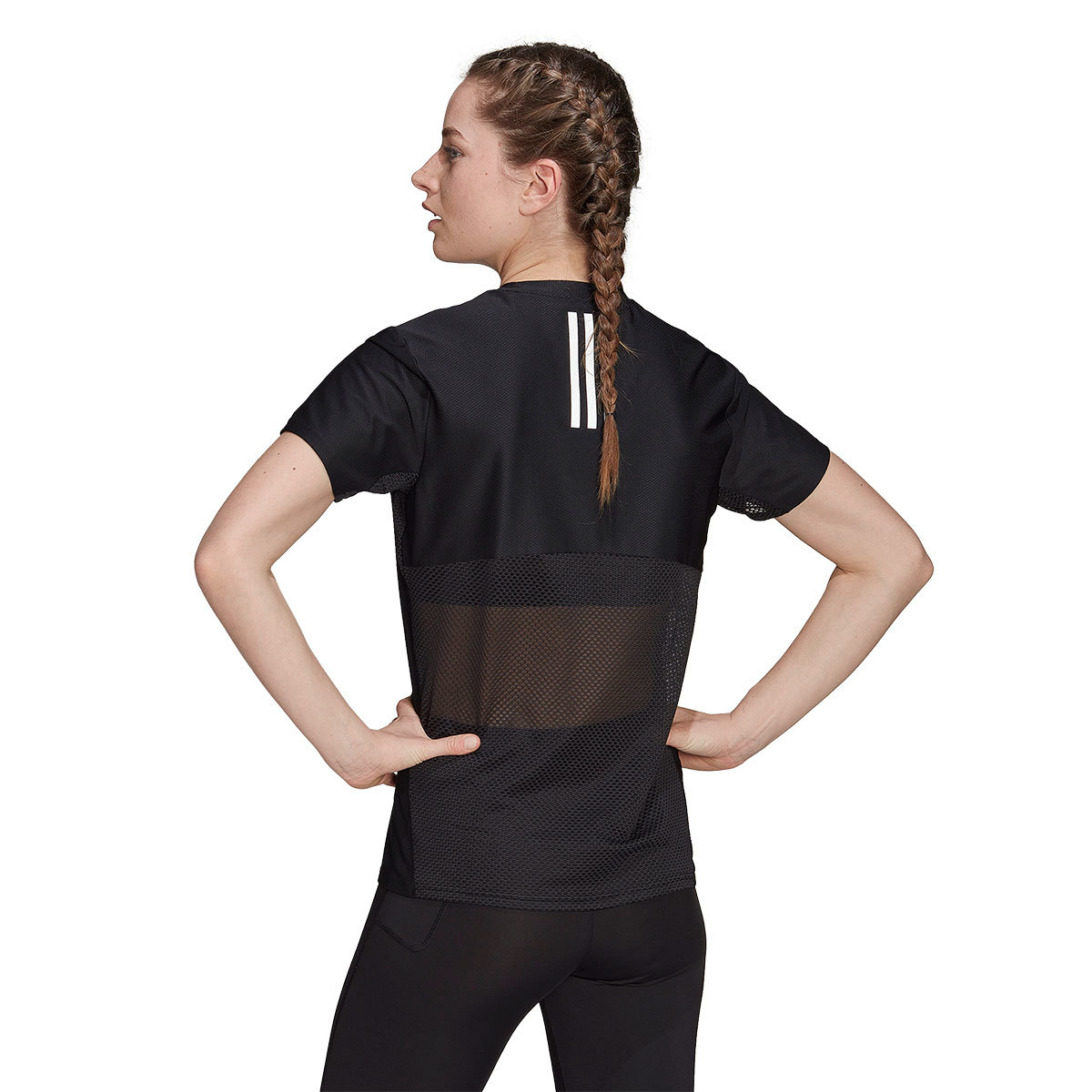 adidas Adi Runner Hardloopshirt Korte Mouwen Zwart Dames