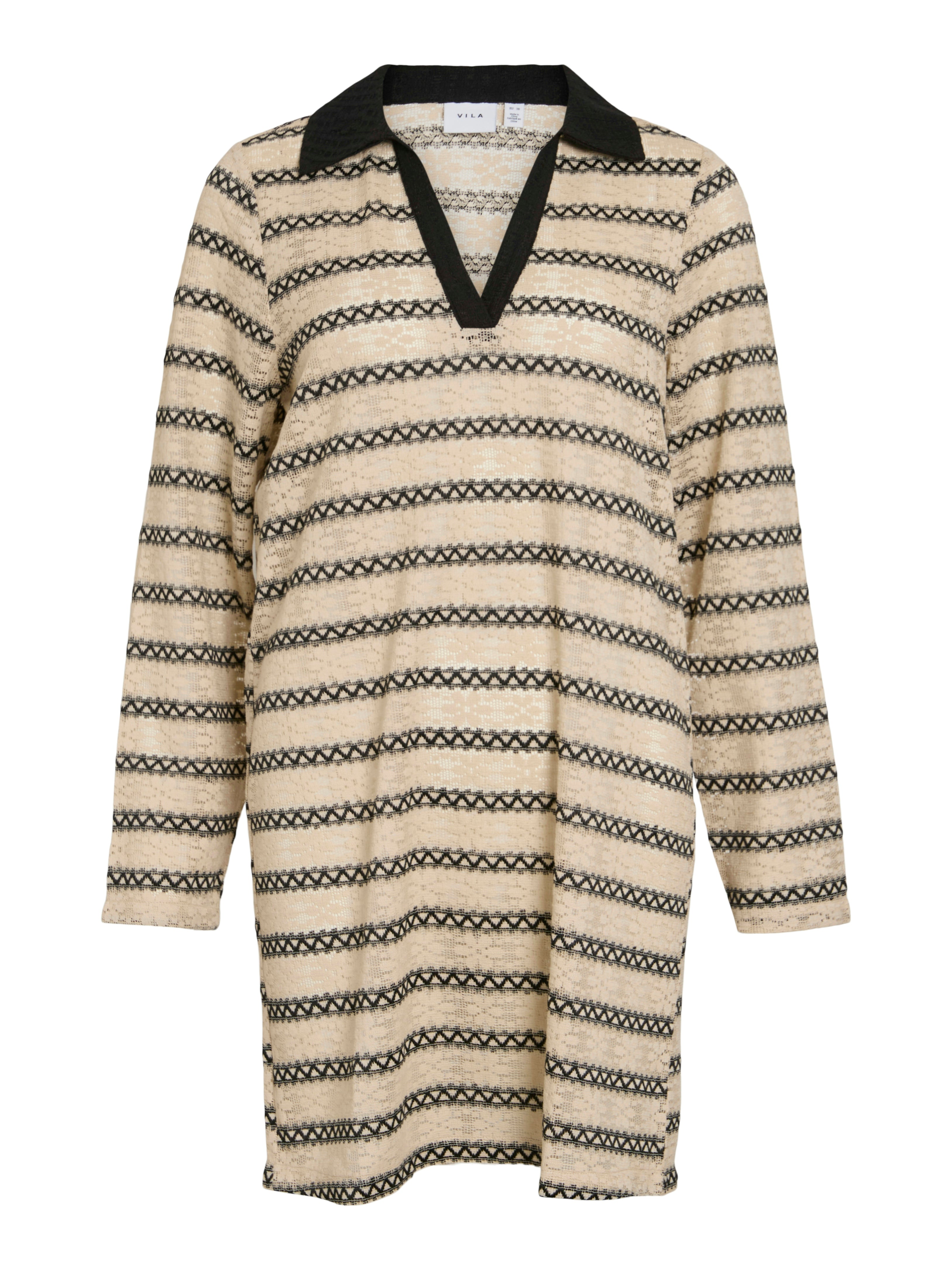 Vila  Visalia L/S Lace kjole - Tigers Eye