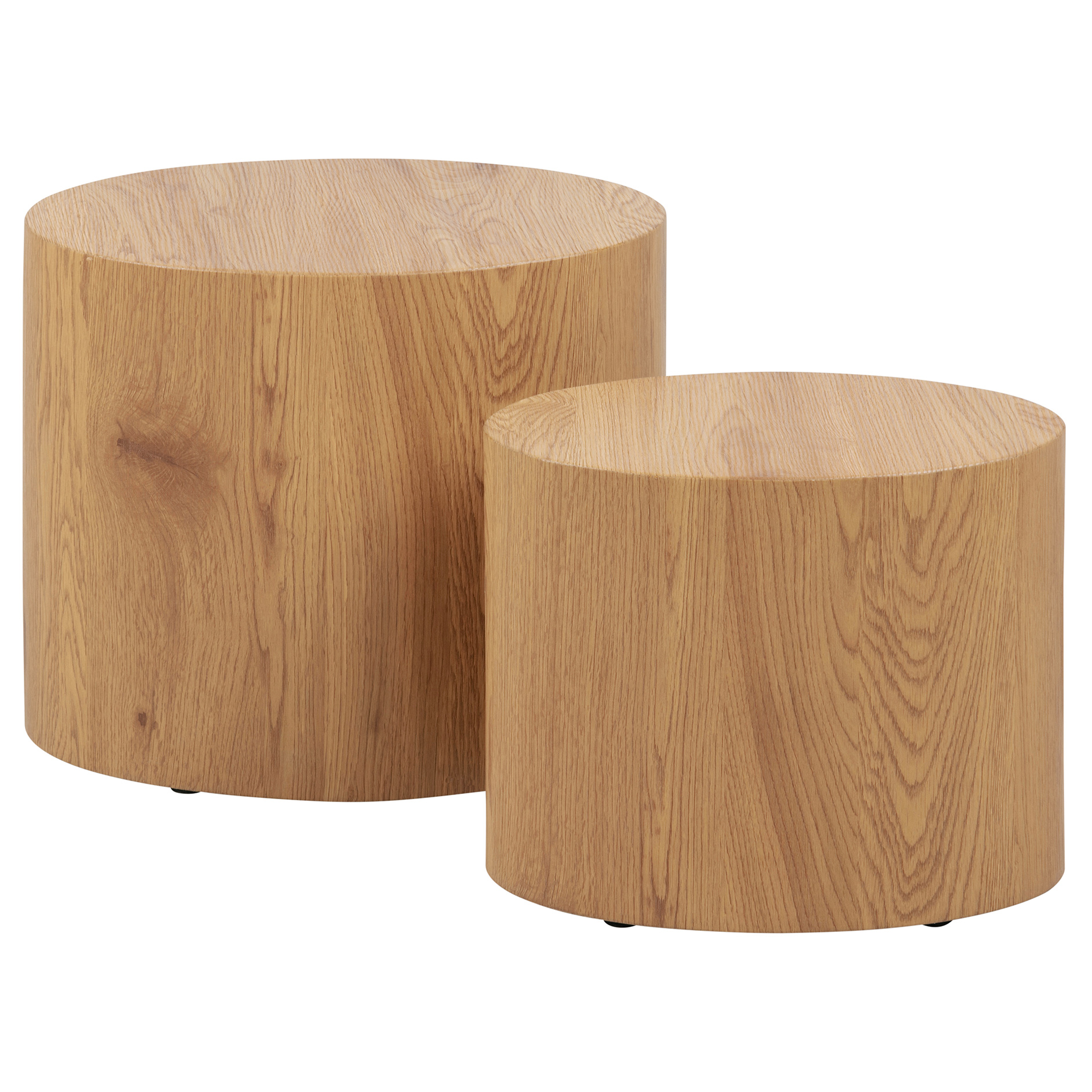 2-teiliges Couchtisch-Set MICE - Wildeiche