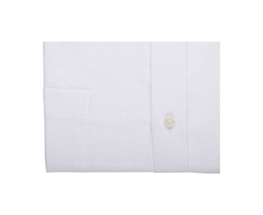 Chemise homme coton/lin Chambray Blanc - SIPHÉRIN