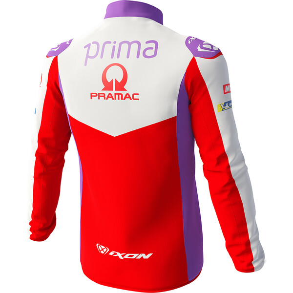 Ixon - Sweat zippé Pramac 23 Rouge / Blanc / Violet