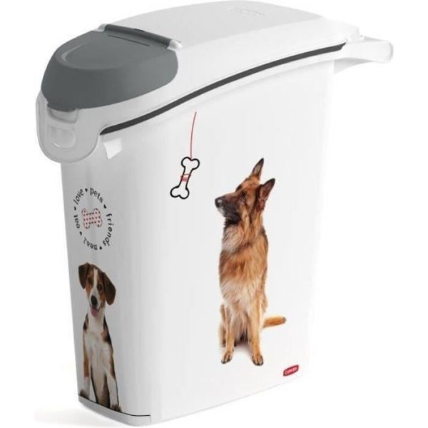 Conteneur a croquettes pour chien 10 kg - 23l - love pets