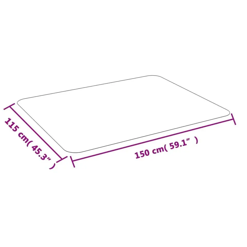 vidaXL - Beschermmat Voor Laminaat - Transparent - PVC - 150 x 115 cm