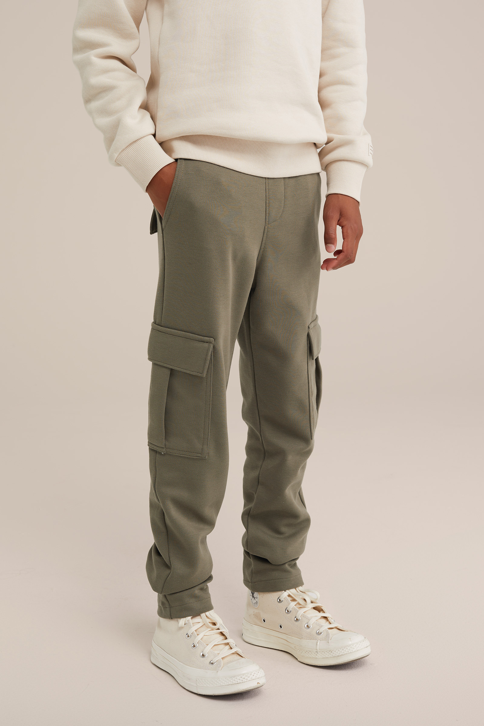 Jongens joggingbroek met cargozakken Blue Ridge Khaki