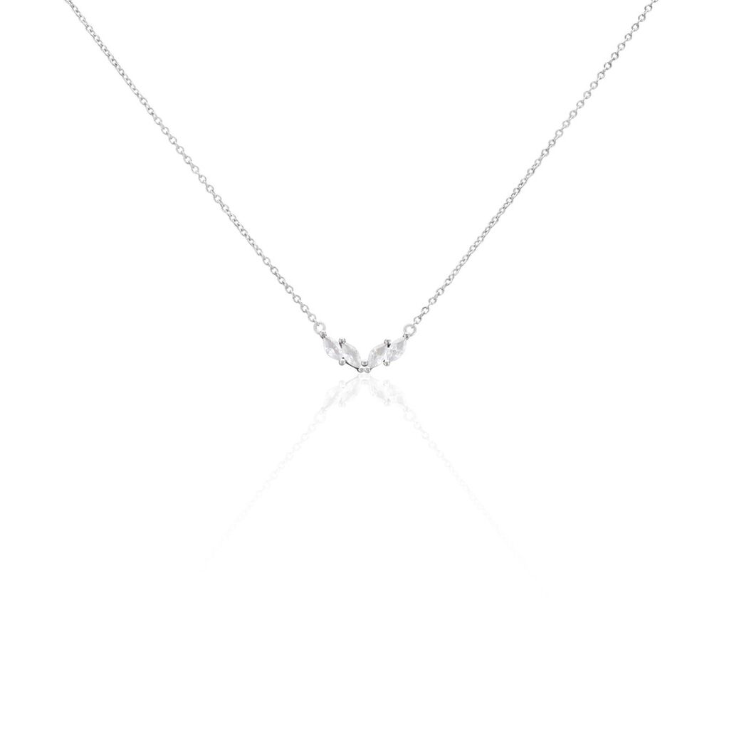 Collier Winter Sweetness Argent Blanc Oxyde De Zirconium
