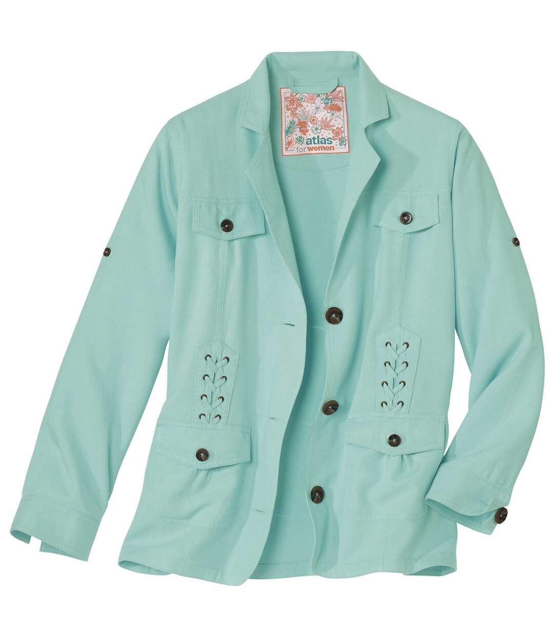 Veste Saharienne Lin et Viscose Détail Lacé
