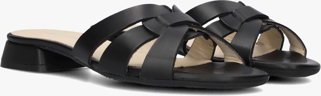zwarte lina locchi slippers led knoop slipper