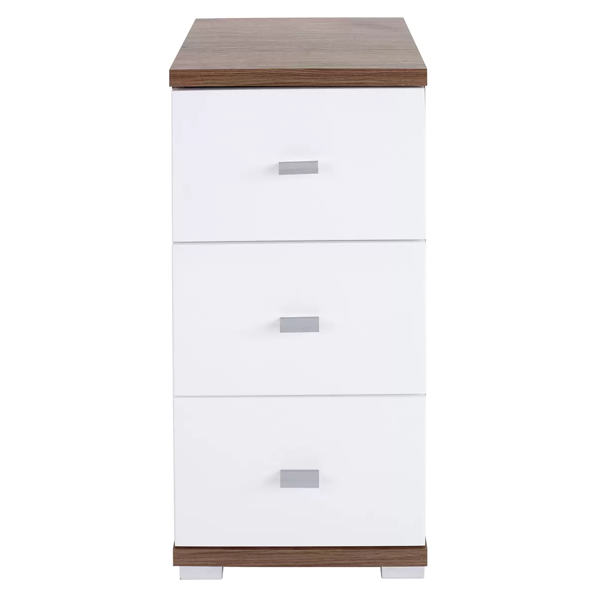 Unterschrank Bari dunkelbraun,weiss,Chrom,Eiche