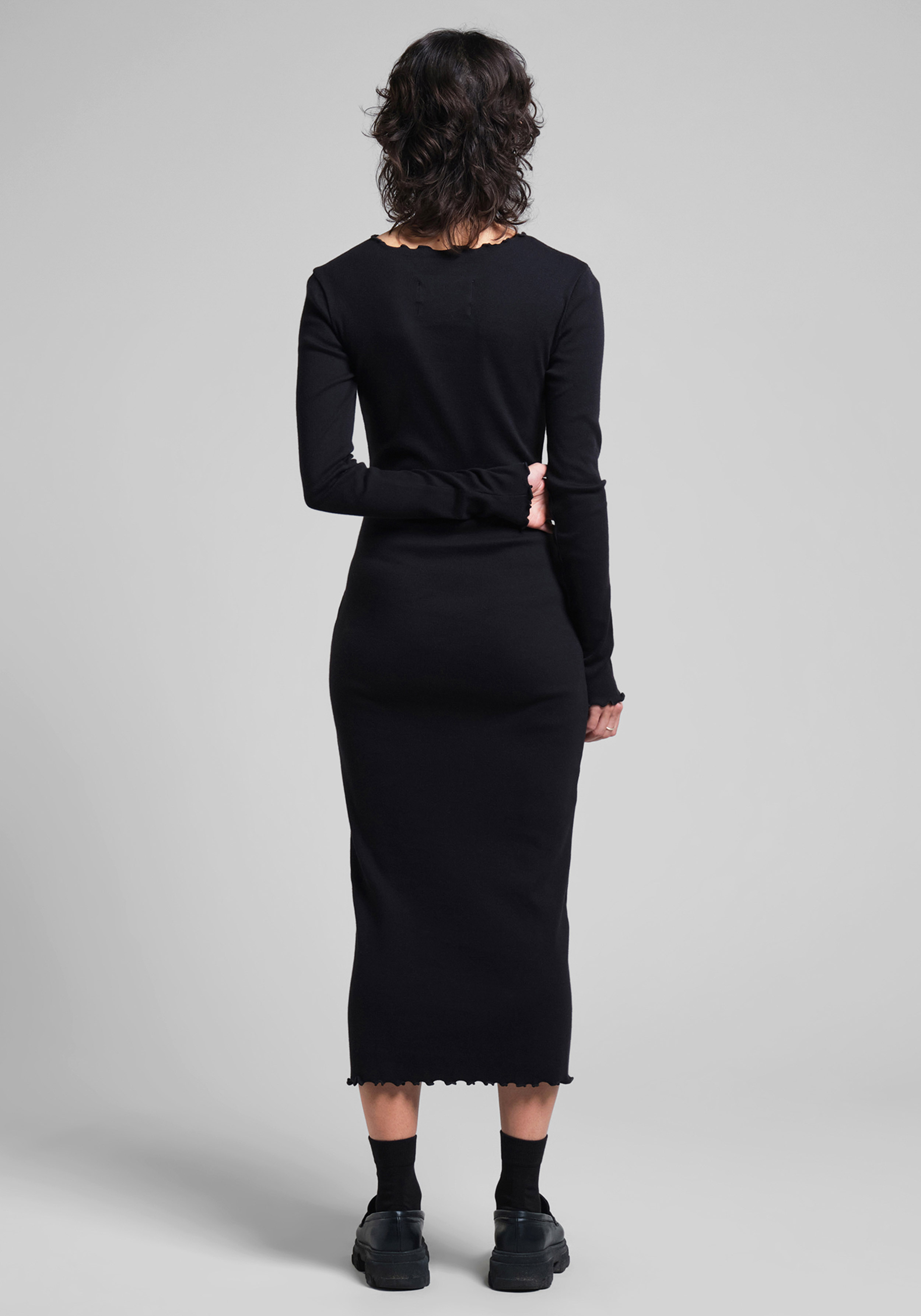 Dedicated Kleid Lofta Rib Black