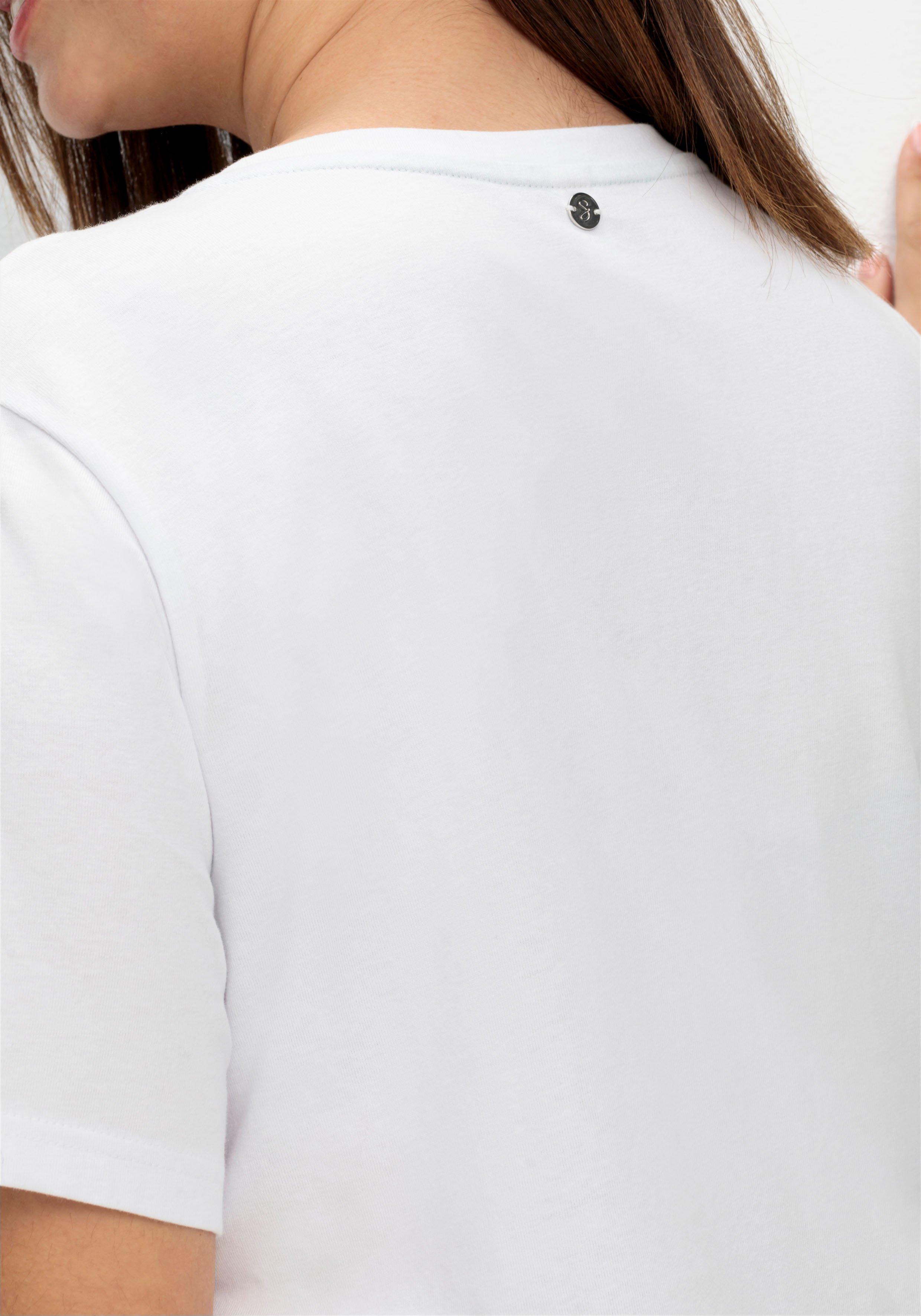 T-Shirt mit Statement-Frontdruck