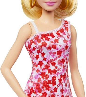 Barbie Fashionistas Dukke med Blondine Hestehale & Blomstret Kjole