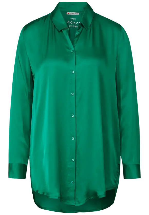 Lange Viskosebluse - fresh spring green