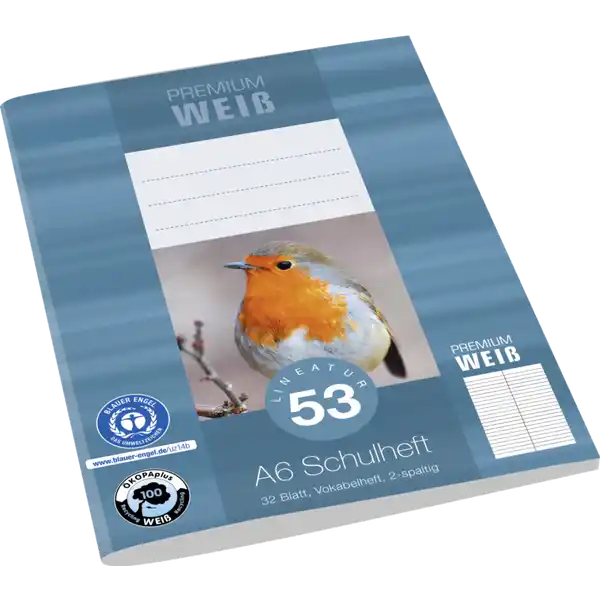 A6 Vokabelheft, Lin. 53, 32 Blatt
