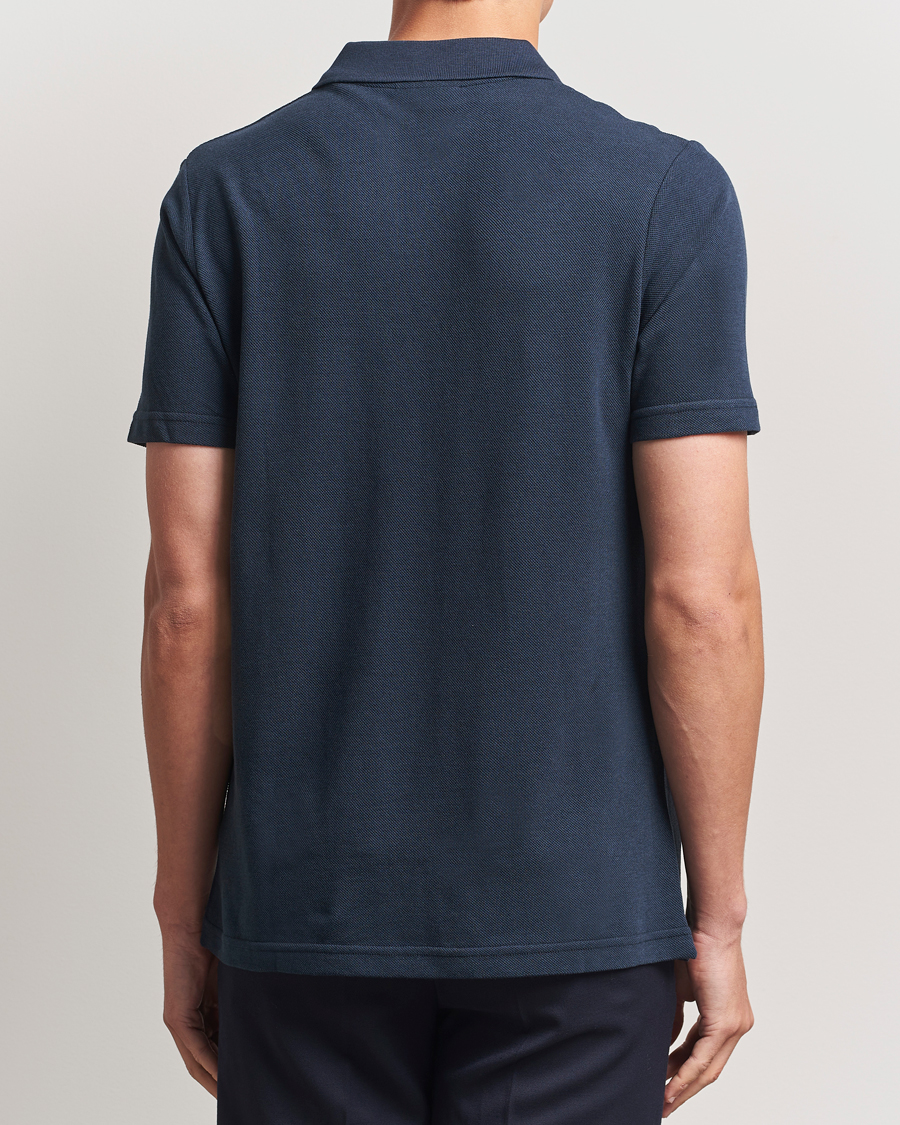 NN07 Paul Cotton/Lyocell Polo Navy Blue