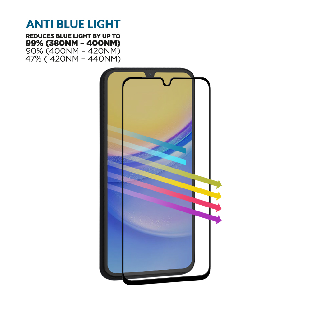 Samsung Galaxy A17 / A16 Mountainglass Blue Edge Anti-Blue Light  Panzer Glas Displayschutz Case Friendly (EGMSP00297)