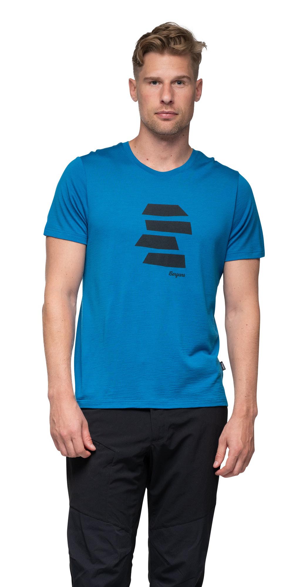 Rabot Mount Wool Tee Herre Dark Aqua Lagoon/Dark Shadow G
