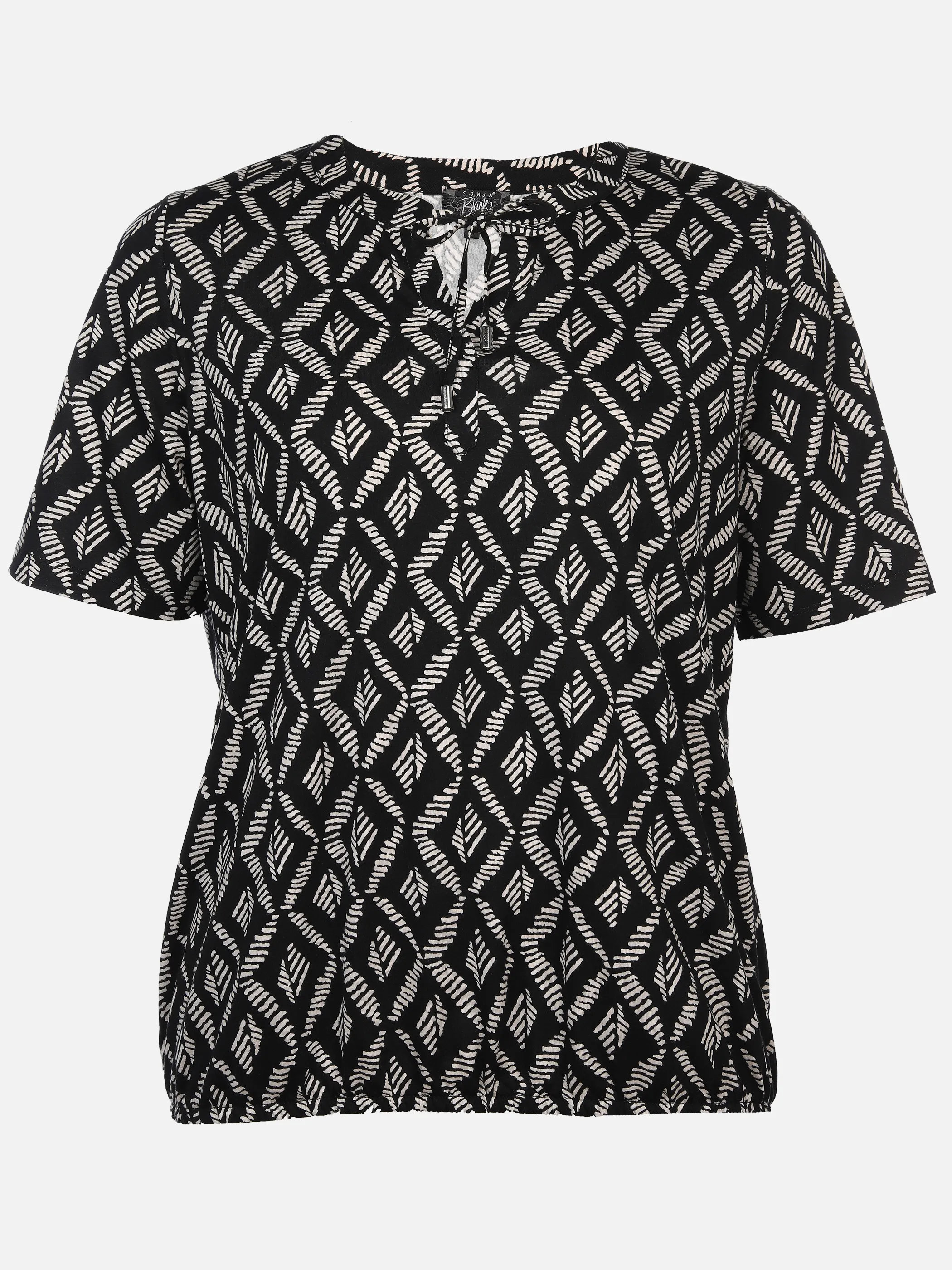 Große Größen Halbarmshirt mit abstraktem Print