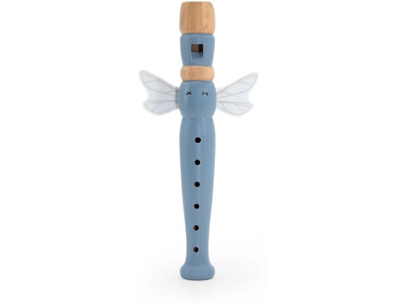 Label Label Musikinstrument Flöte Blau Holzflöte für kleine Musiker