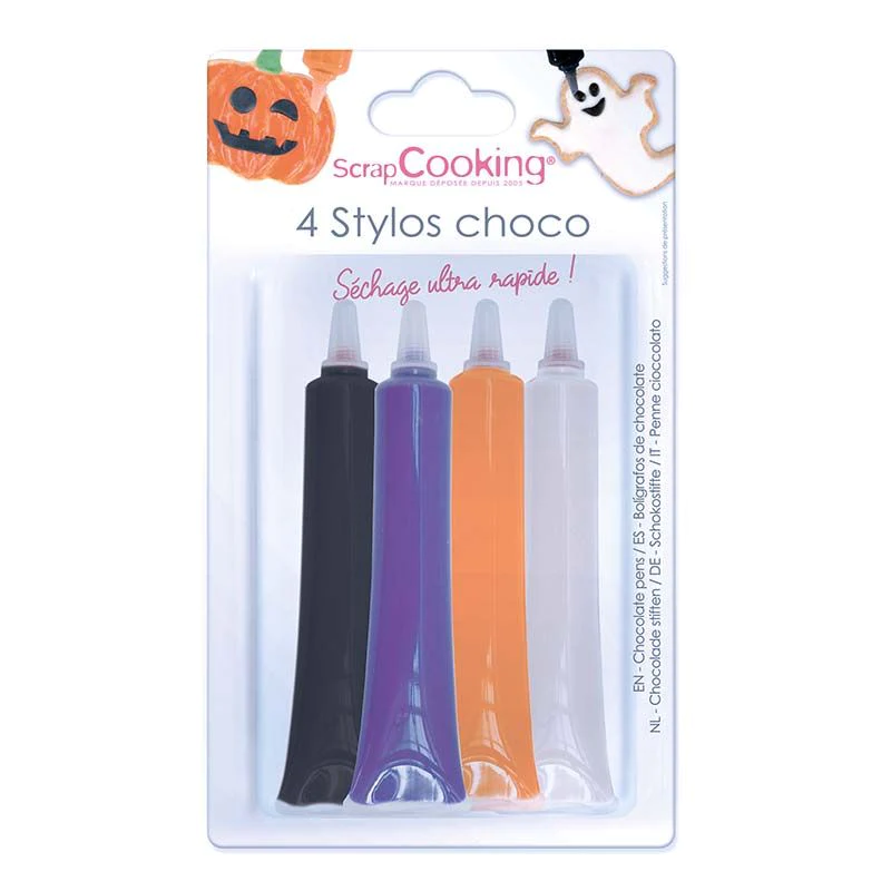 4 stylos choco Halloween Scrapcooking