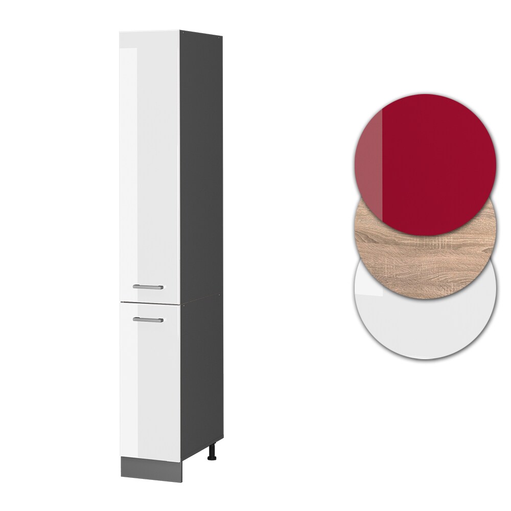 Vicco Apothekerhochschrank Küchenschrank Küchenzeile R-Line 30 cm Anthrazit Weiß