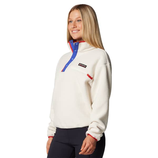 Sweat polaire COLUMBIA HELVETIA II CROPPED HALF SNAP FLEECE W CHALK
