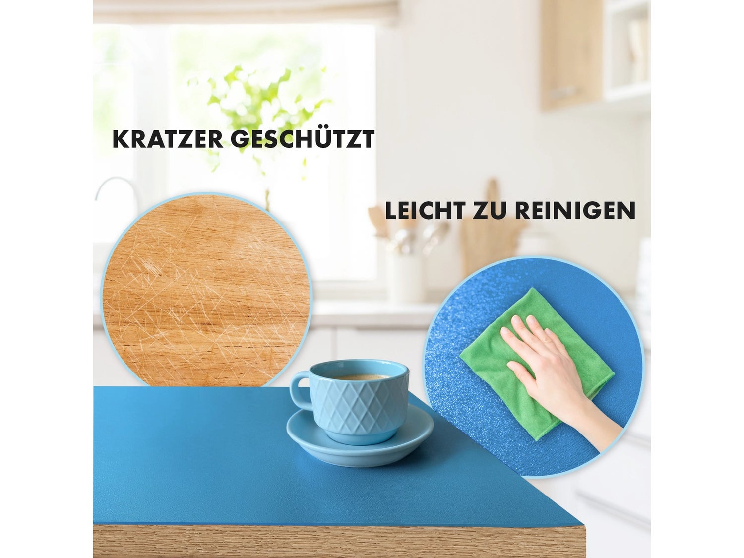 KARAT Tafelkleed Empire met Afgeschuinde Rand Blauw 80 x 55 cm