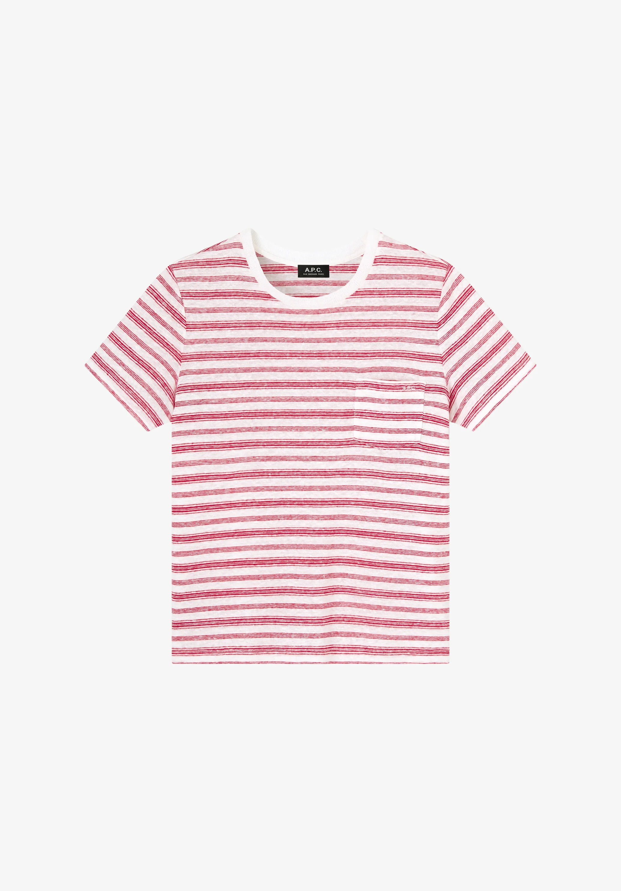 top manches courtes raye - Rouge