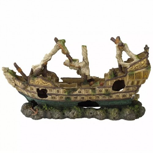 Galeão de decoração de aquário multicolorido