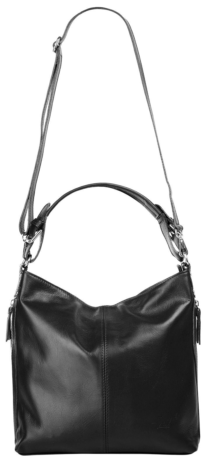Samantha Look Henkeltasche echt Leder, Made in Italy