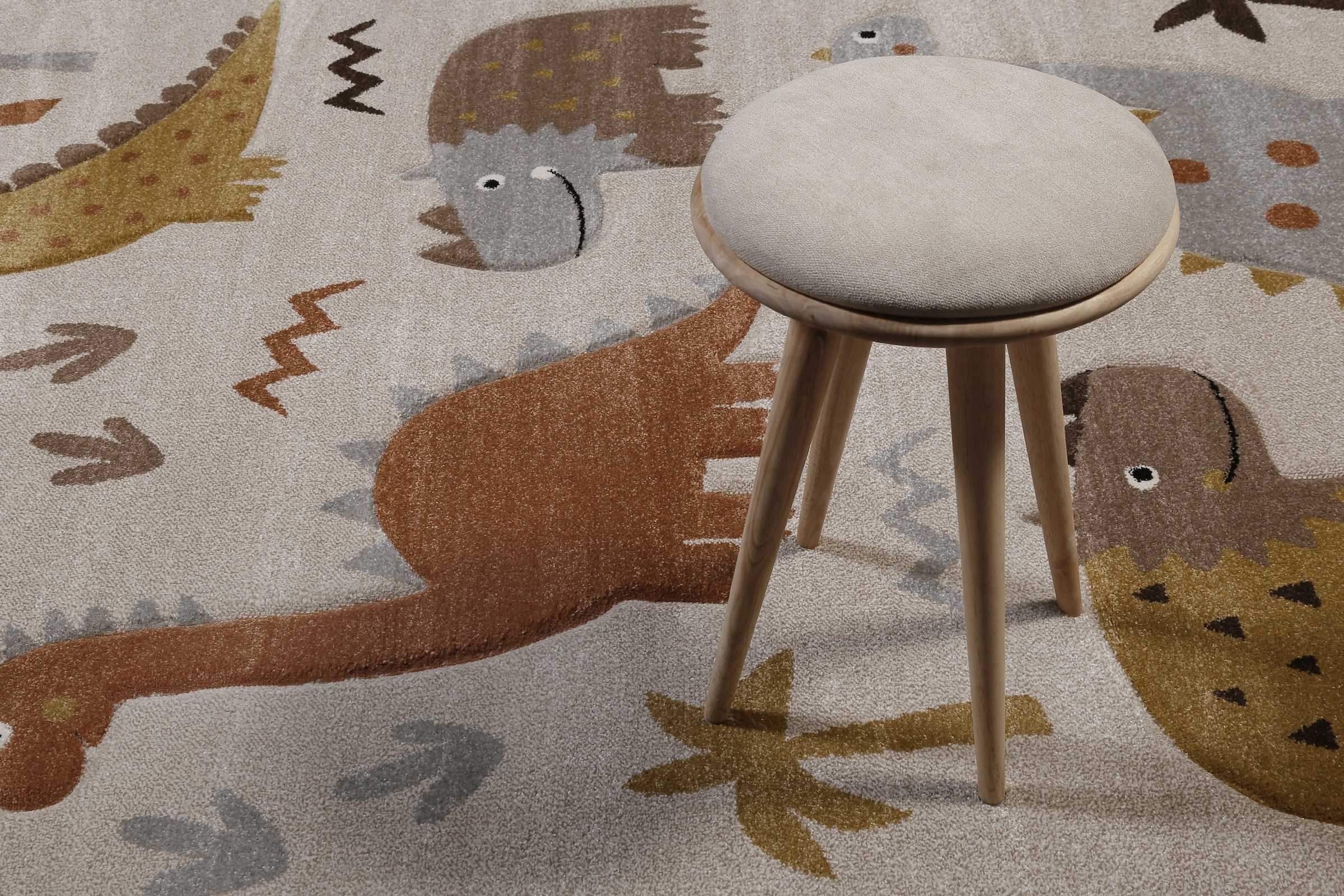 SMART KIDS Kinderteppich »T-Rex & Friends« rechteckig 10 mm Höhe Moderner Spielteppich, strapazierfähig, pflegeleicht, Konturenschnitt