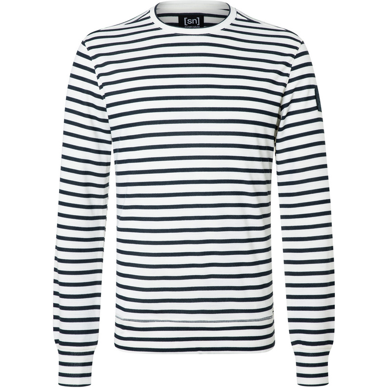 Super.Natural Herren Solution Stripe Bio Crew Longsleeve