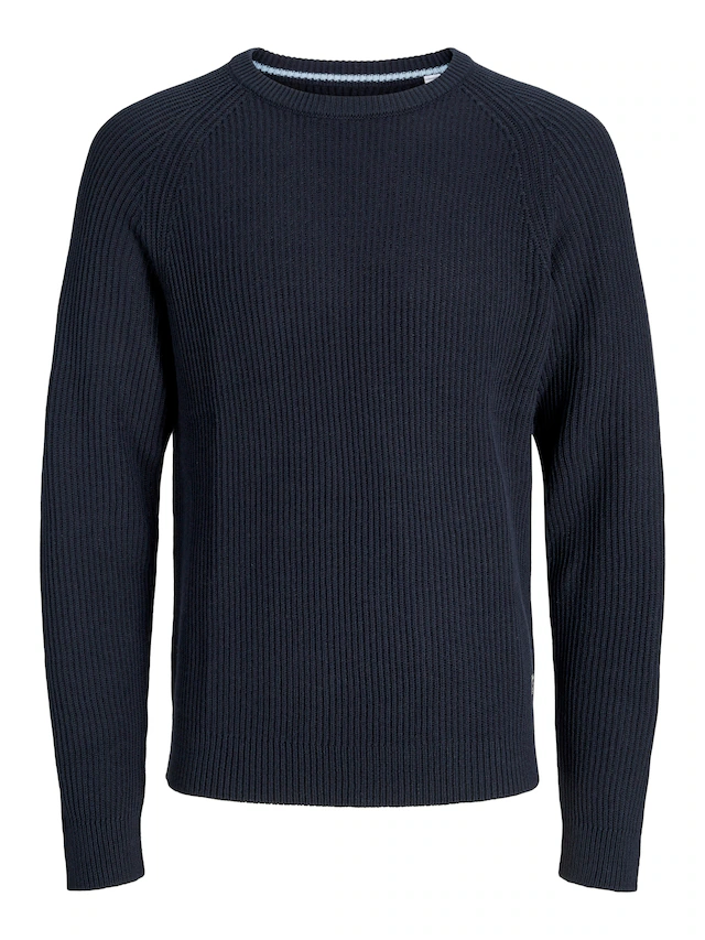 Jack & Jones Rundhalspullover »JJPANNEL KNIT CREW NECK AW25«