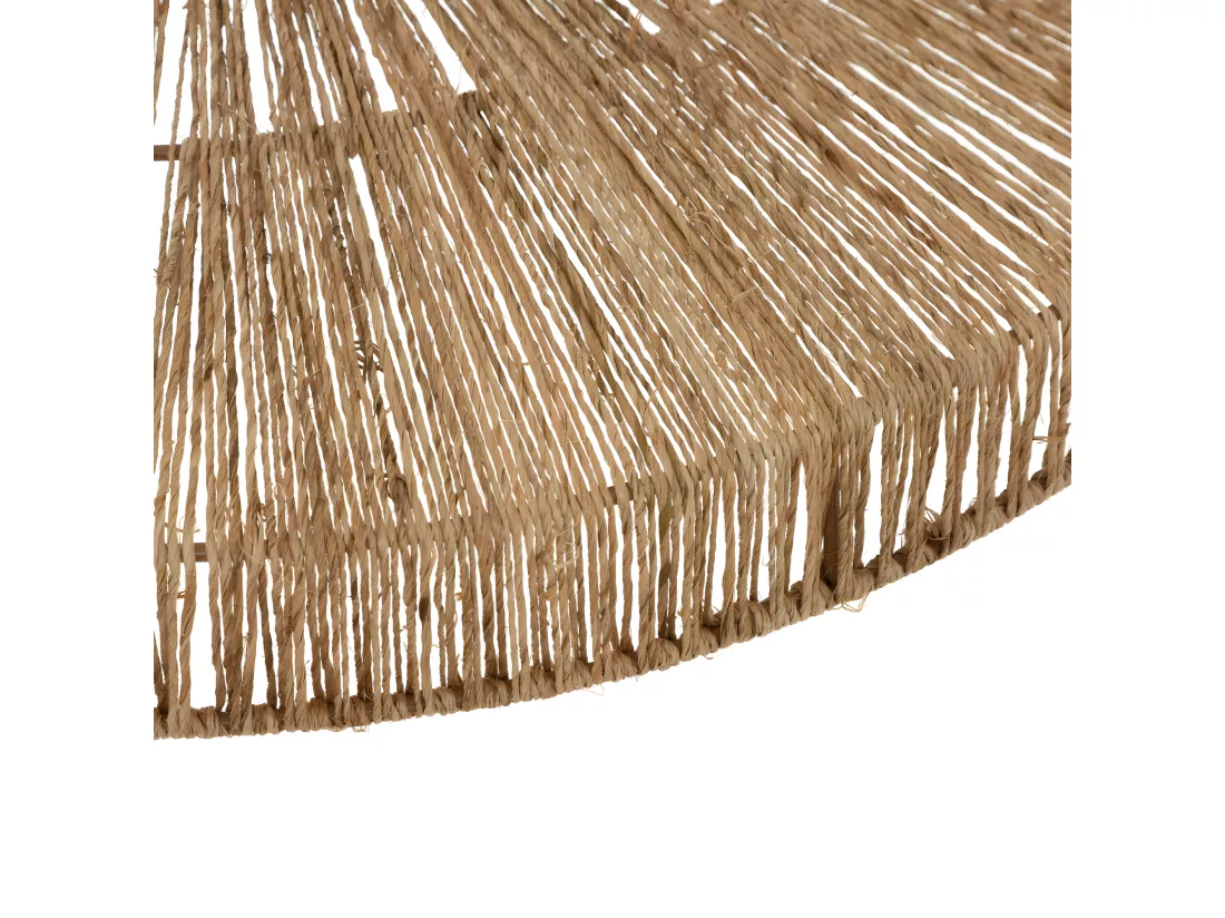 Luminaire Suspension en métal et jute Beige 58 cm