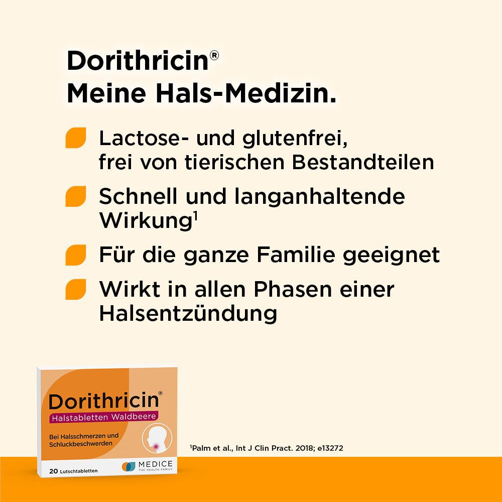 Dorithricin Waldbeere Lutschtabletten bei Halsschmerzen