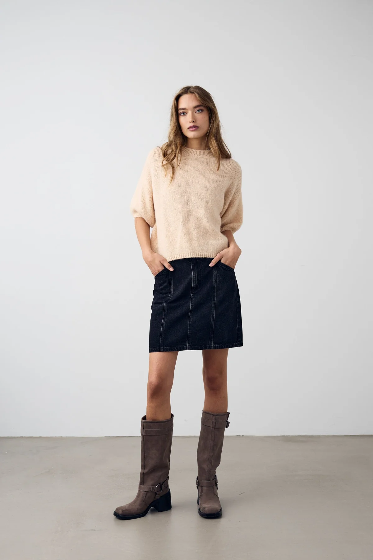 Noella Karissa Skirt 1214 black wash
