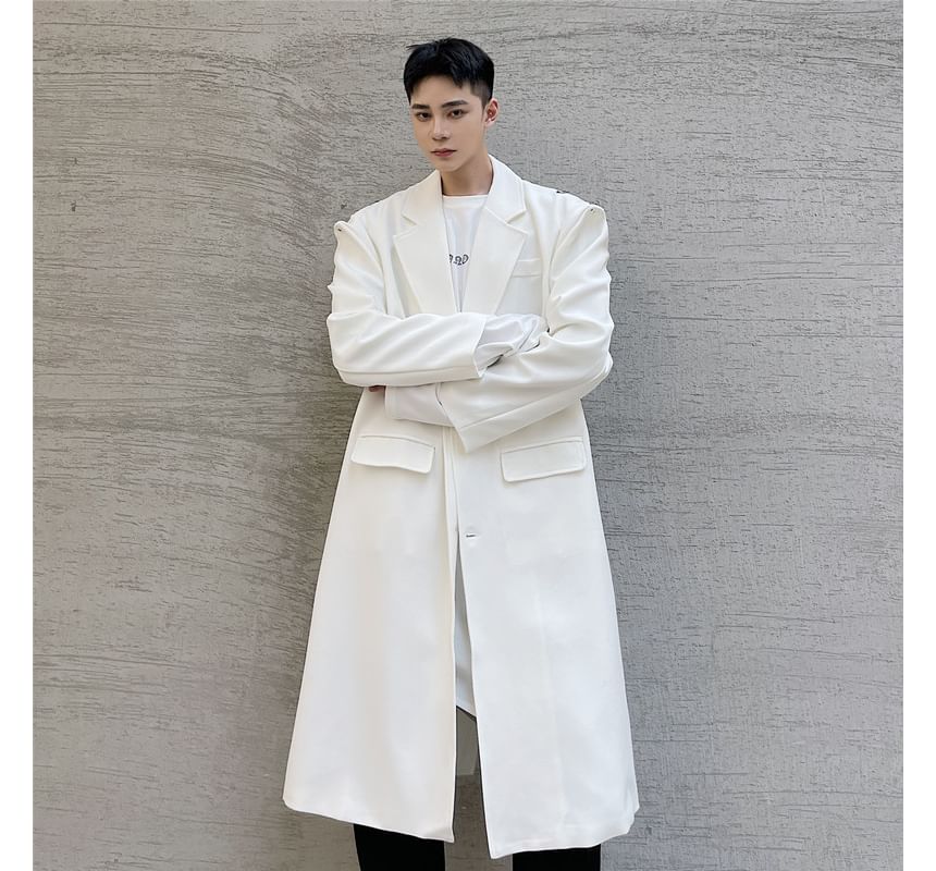 Freehop - Trenchcoat met reverskraag en split