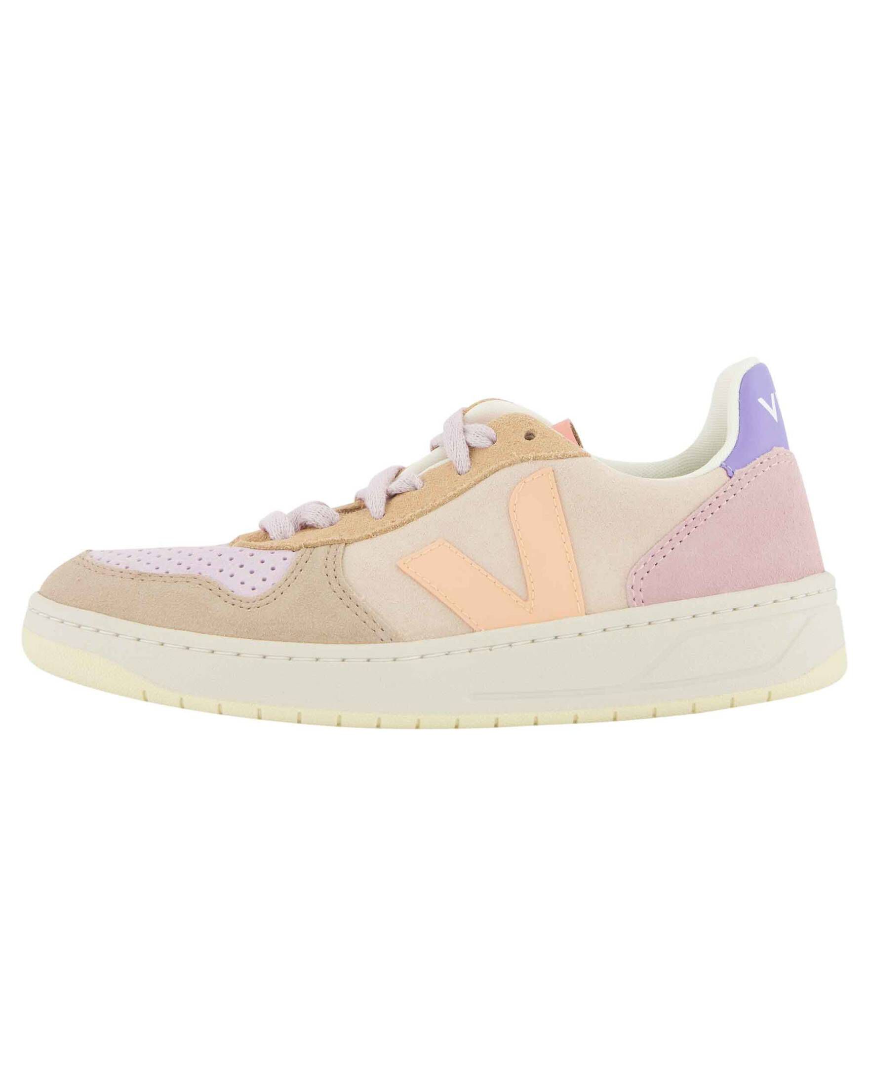 Veja| Damen Sneaker V-10 Suede MULTICO PEACH