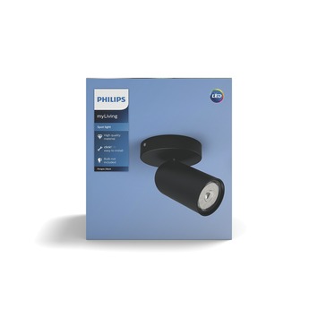 Philips Opbouwspot MyLiving Pongee LED Zwart 5.5W